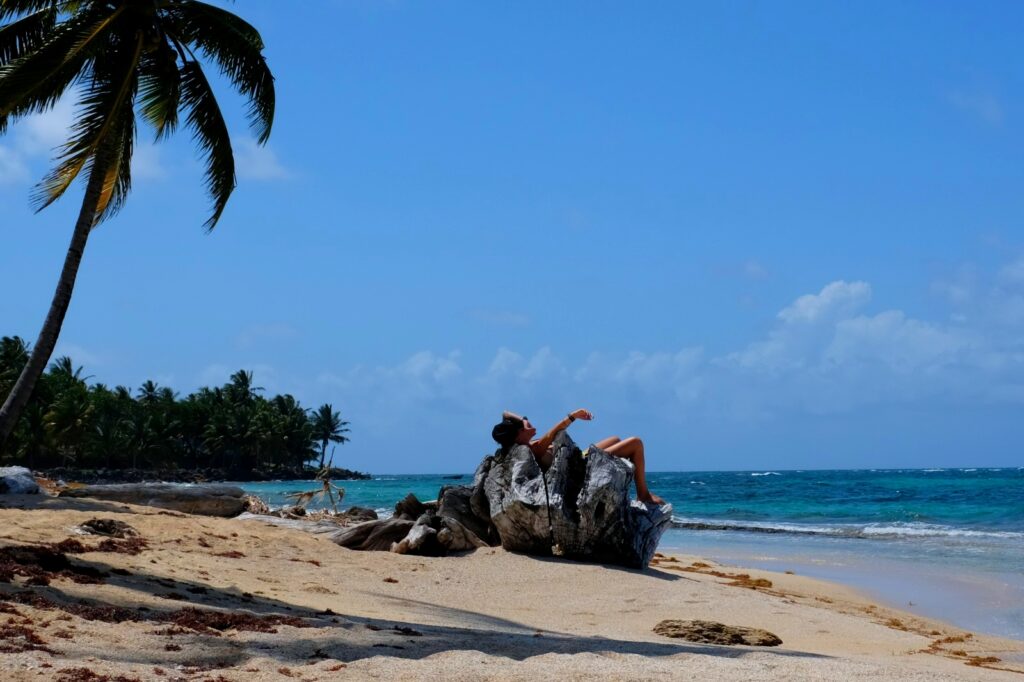 Pláž na ostrově Big Corn Island.